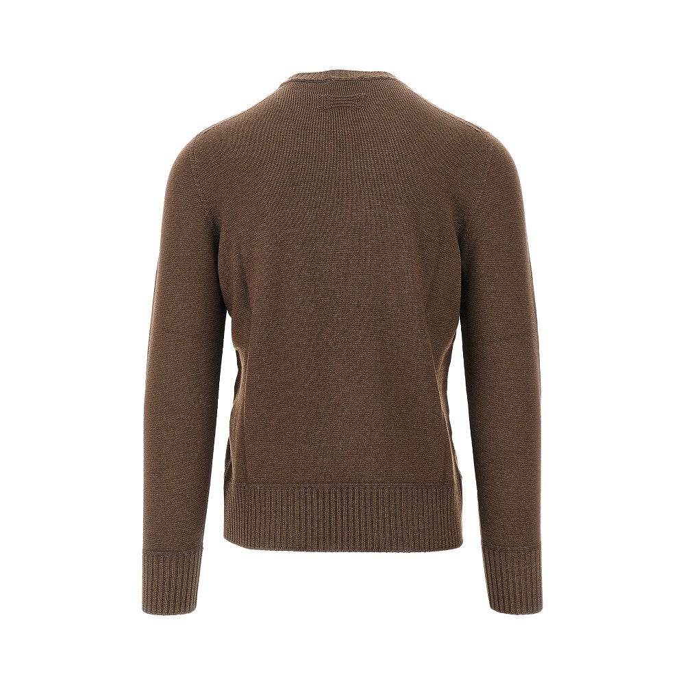 Pullover girocollo in lana Merino Extrafine