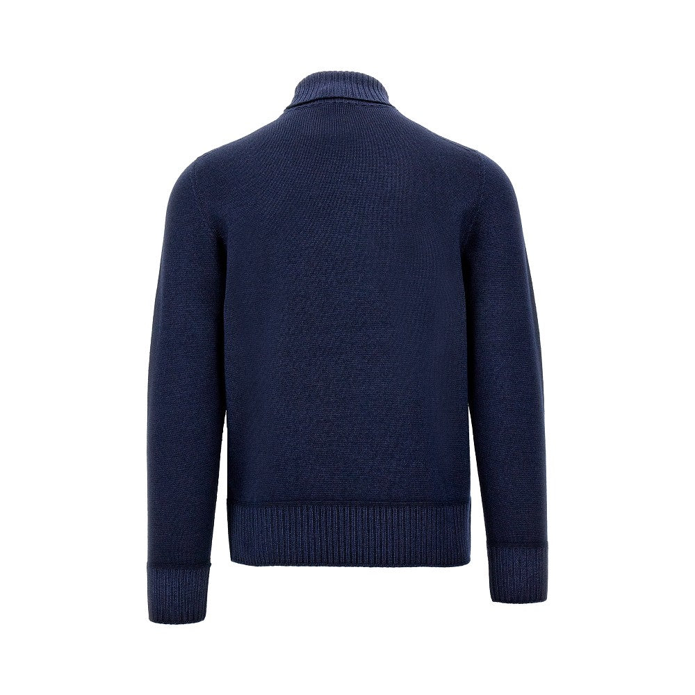 Pullover a collo alto in lana merino