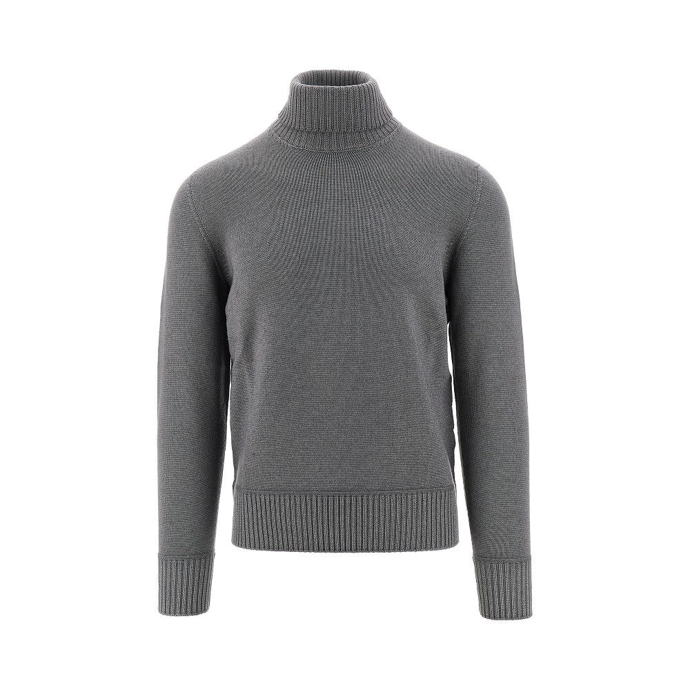 Pullover a collo alto in lana merino