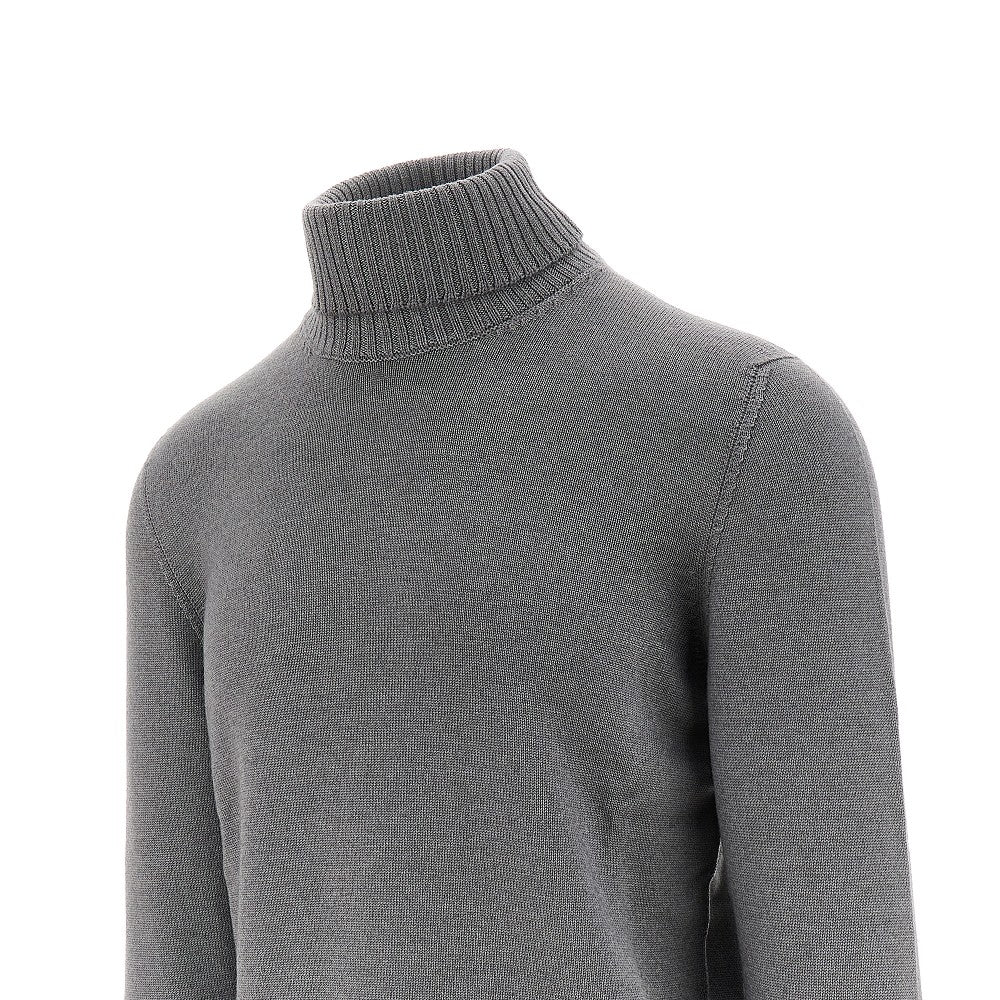 Pullover a collo alto in lana merino