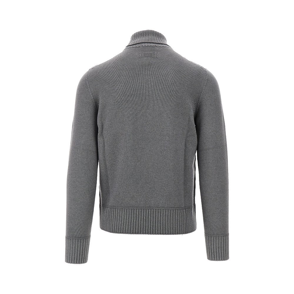 Pullover a collo alto in lana merino