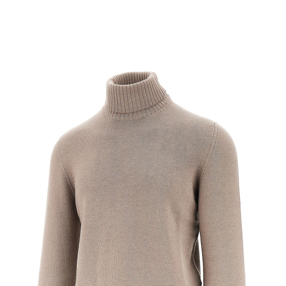Pullover a collo alto in lana merino