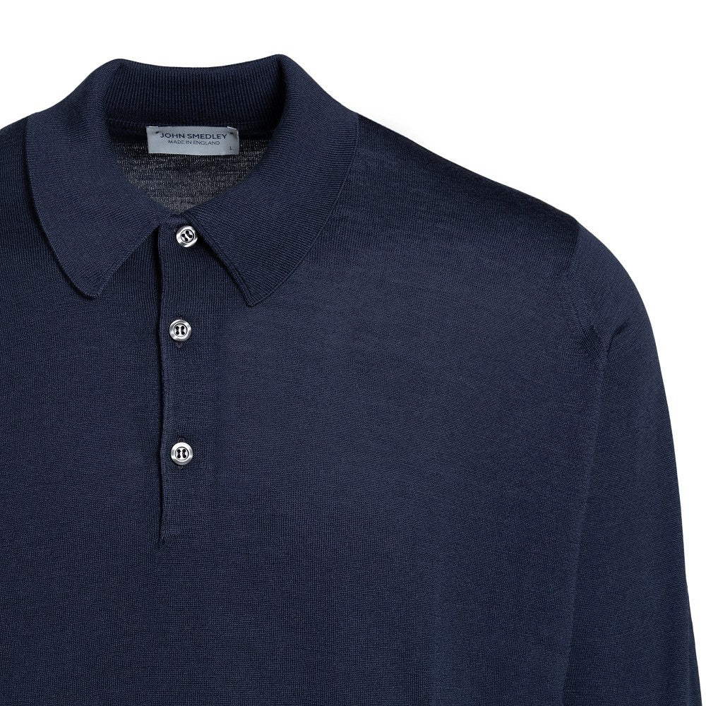 Wool knitted polo shirt
