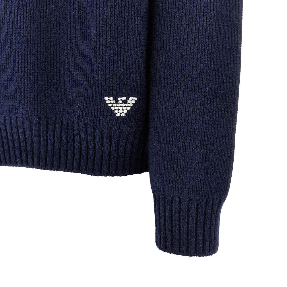 Cotton-blend V-neck sweater