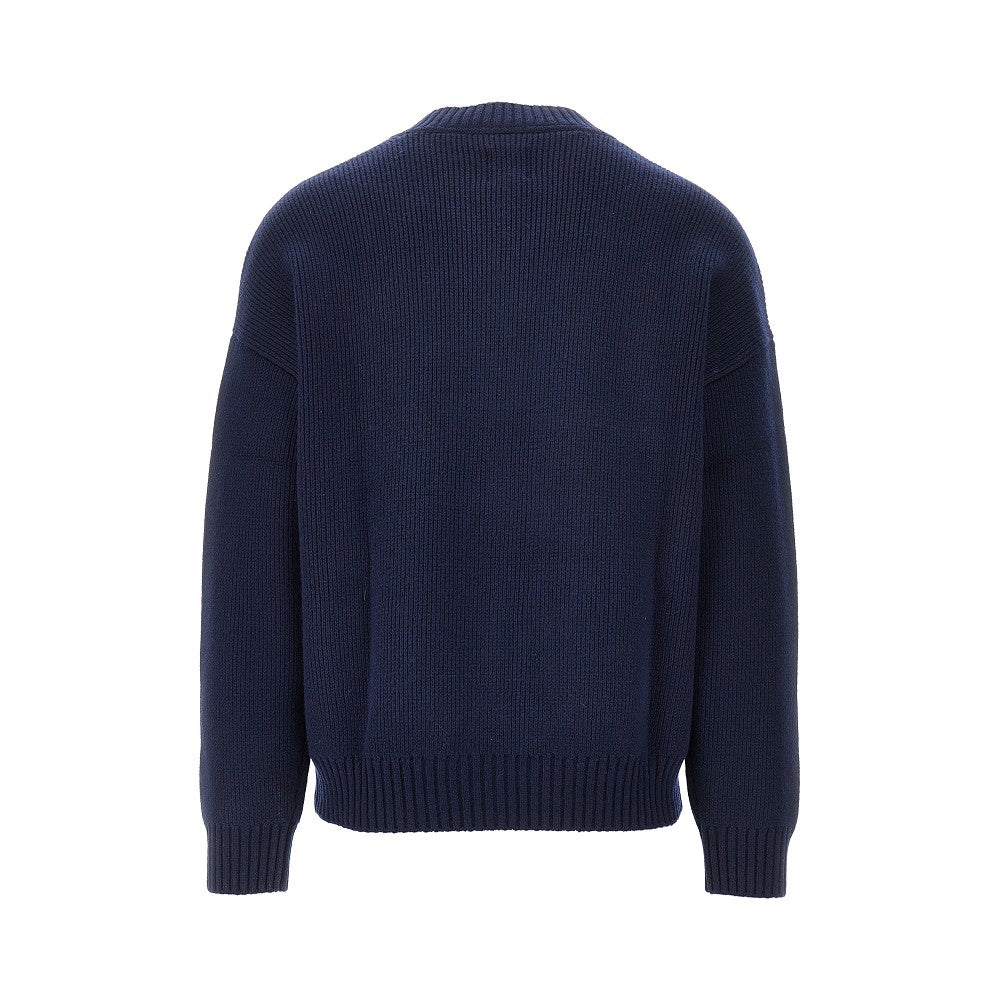 Cotton-blend V-neck sweater