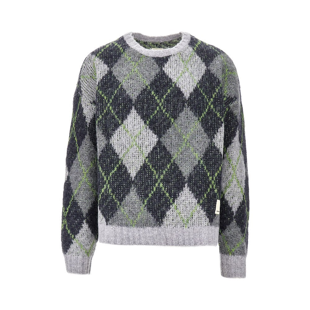 Lozenge jacquard alpaca blend sweater