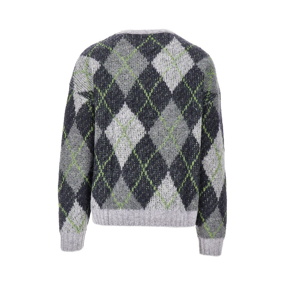 Lozenge jacquard alpaca blend sweater