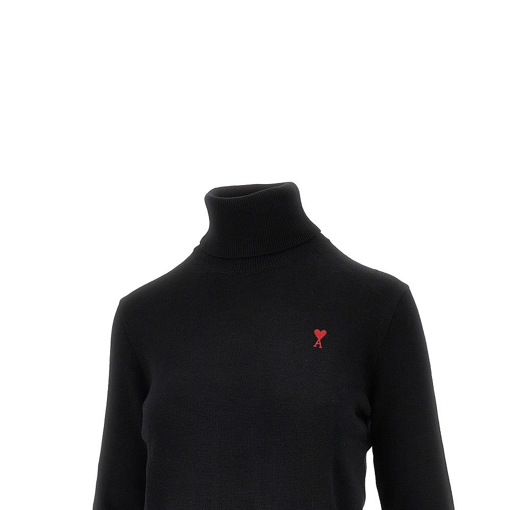 Ami de Coeur embroidery turtleneck sweater
