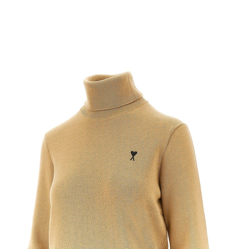 Ami de Coeur embroidery turtleneck sweater