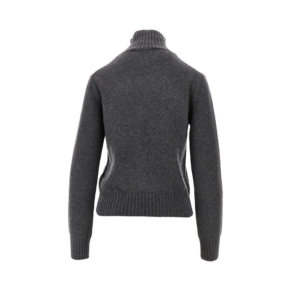 Cashmere standing collar sweater
