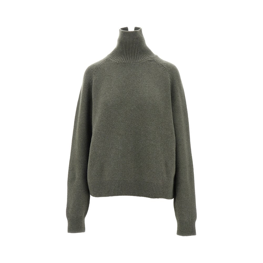 Cashmere sweater with Selleria topstitchings