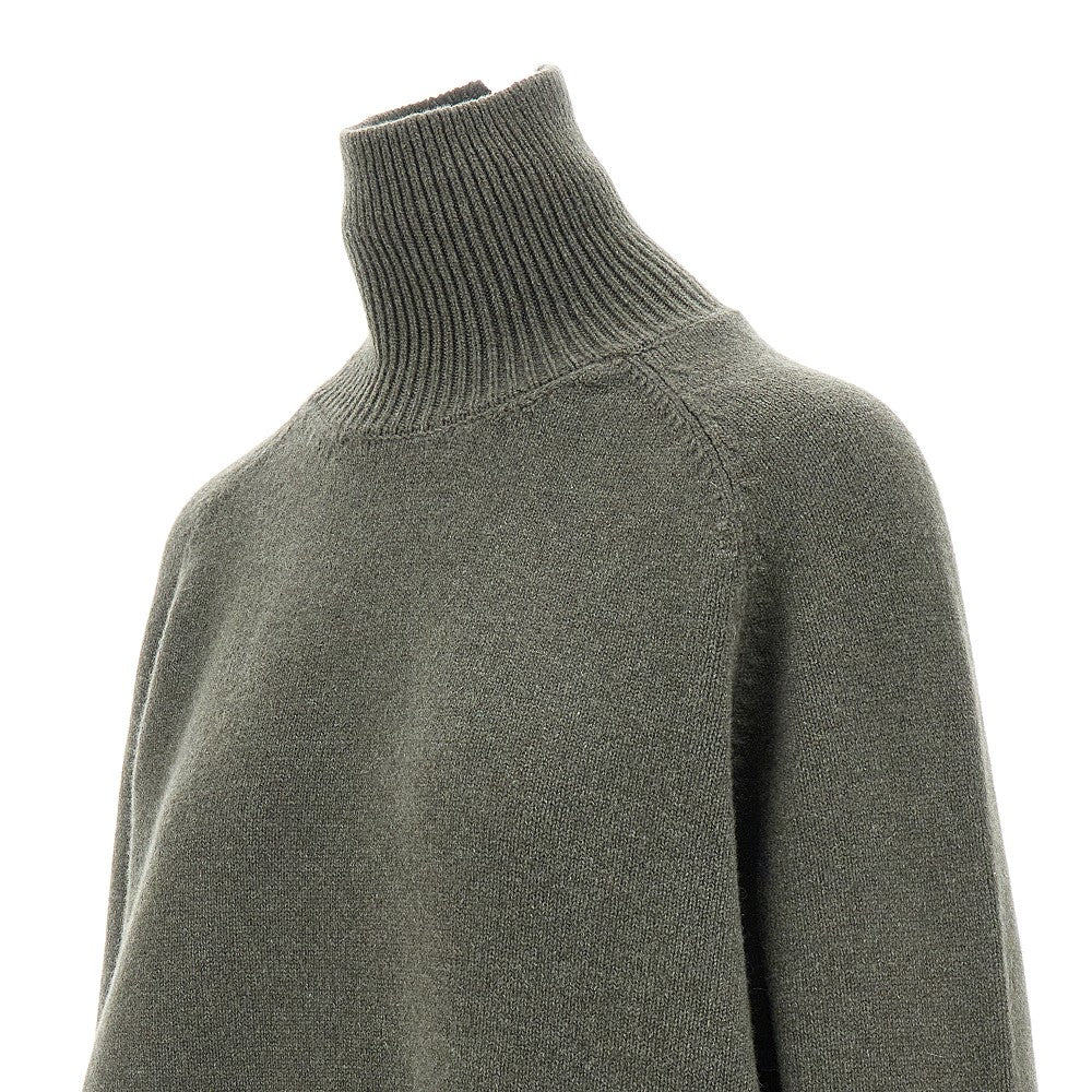 Cashmere sweater with Selleria topstitchings