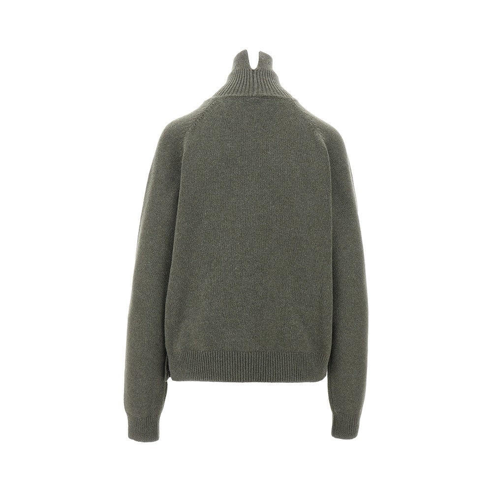 Cashmere sweater with Selleria topstitchings