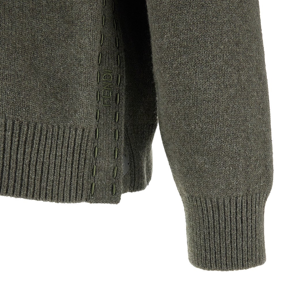 Cashmere sweater with Selleria topstitchings