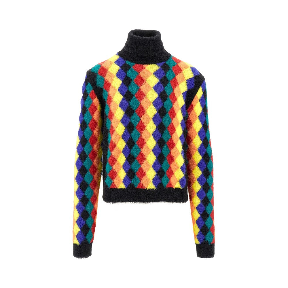 Pullover a rombi multicolore