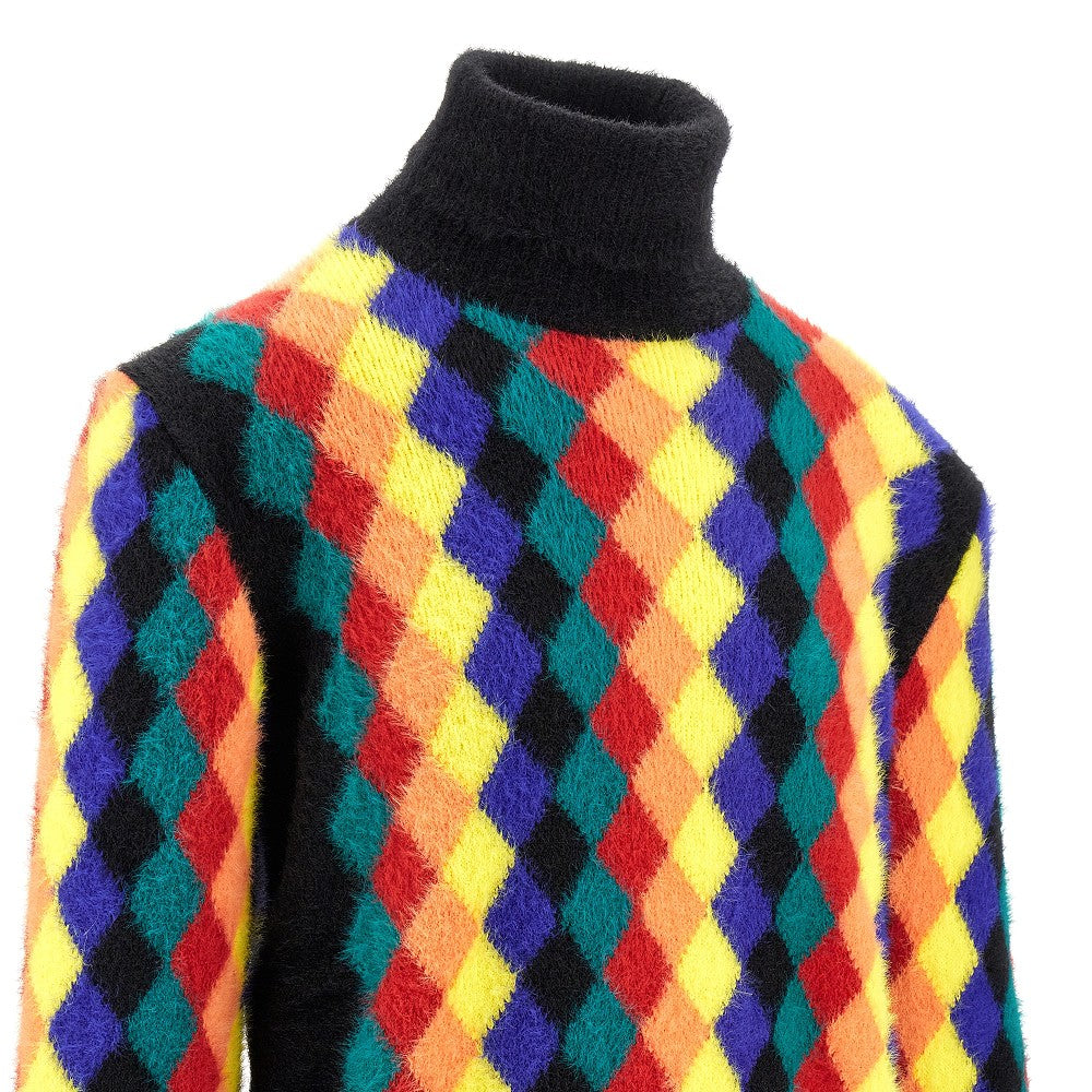 Multicoloured lozenge sweater