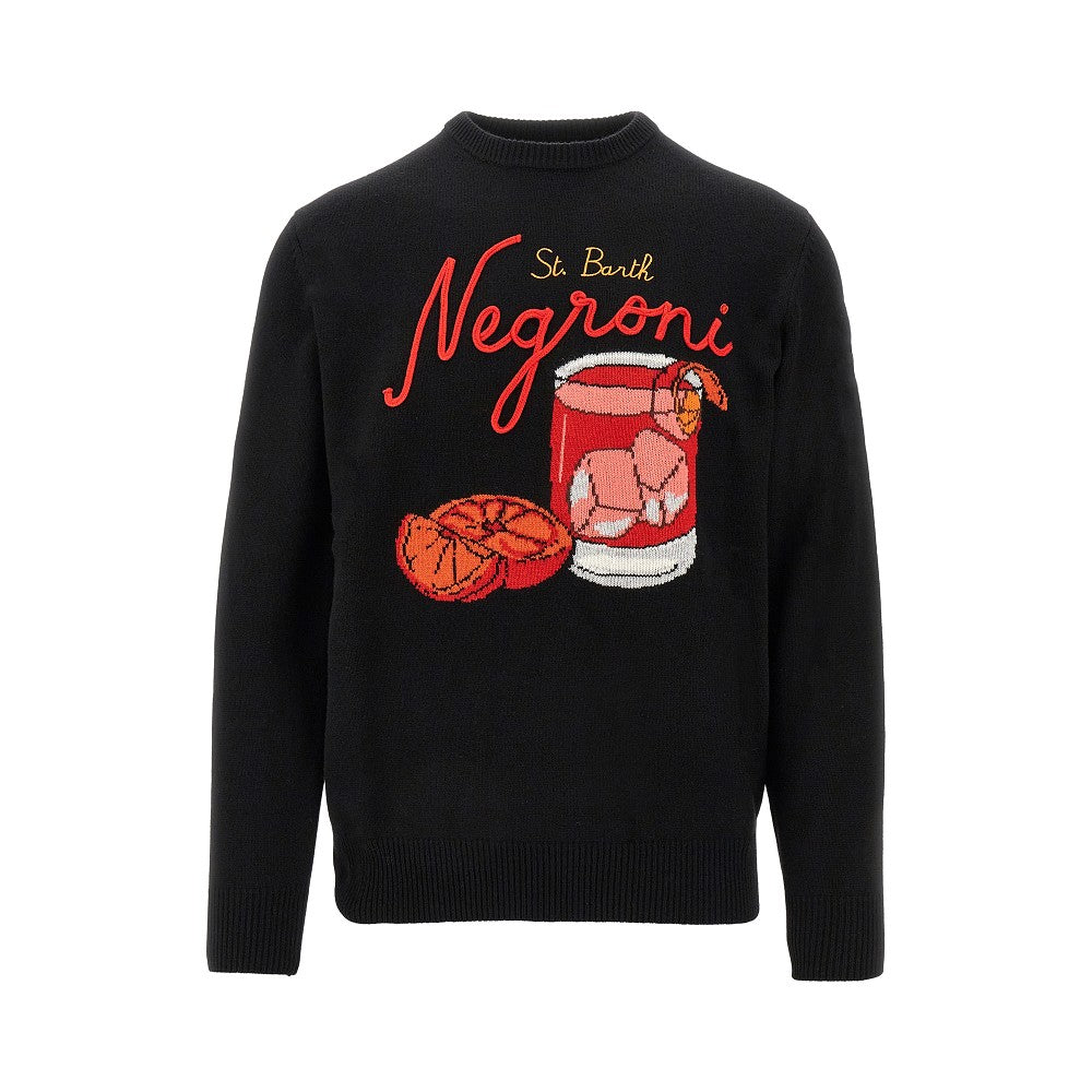 Pullover girocollo con motivo Negroni