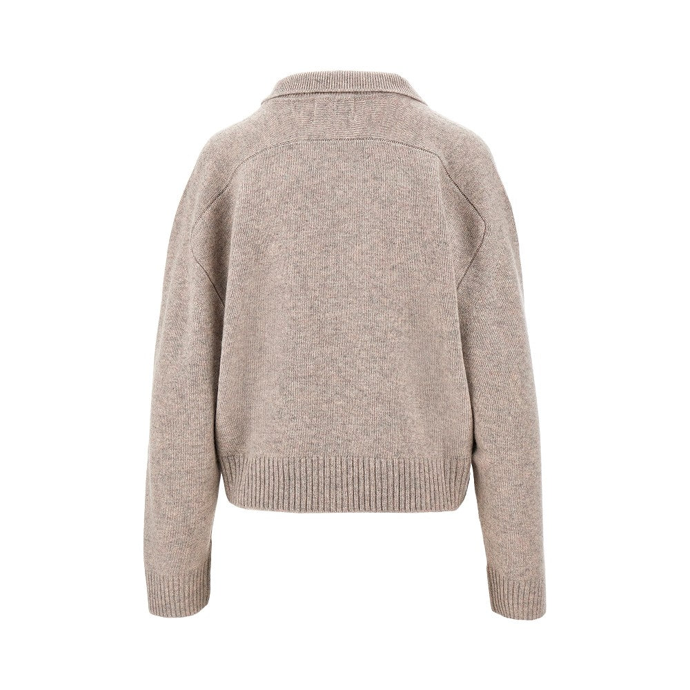 'Homere' cashmere knitted polo shirt