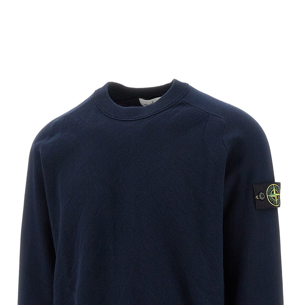 Pullover girocollo in cotone organico