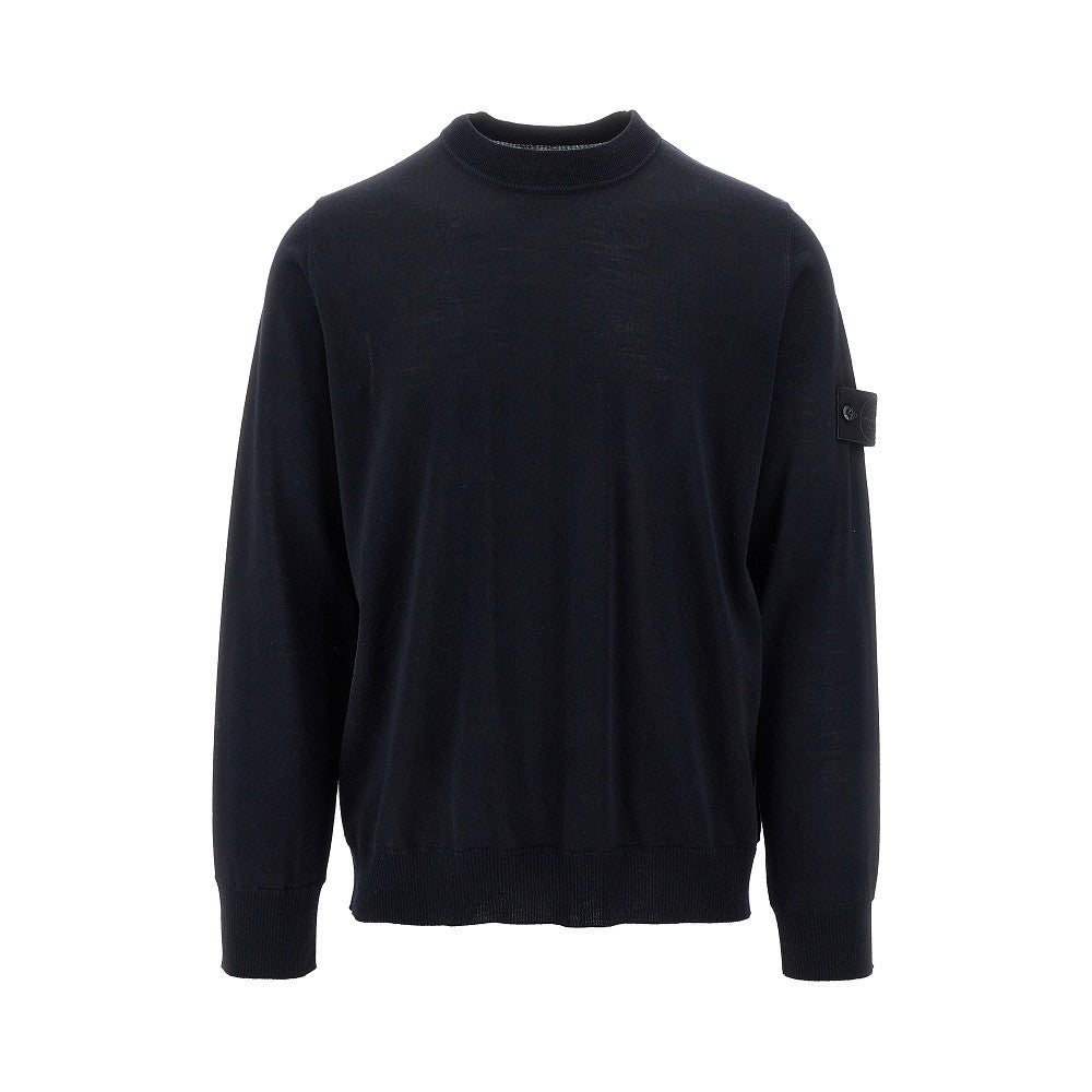 'Ghost' virgin wool crewneck sweater