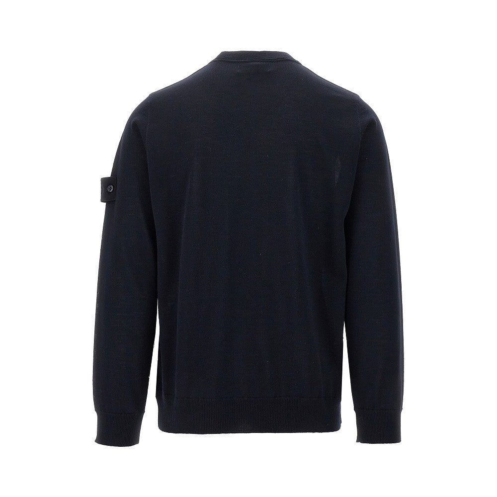 'Ghost' virgin wool crewneck sweater