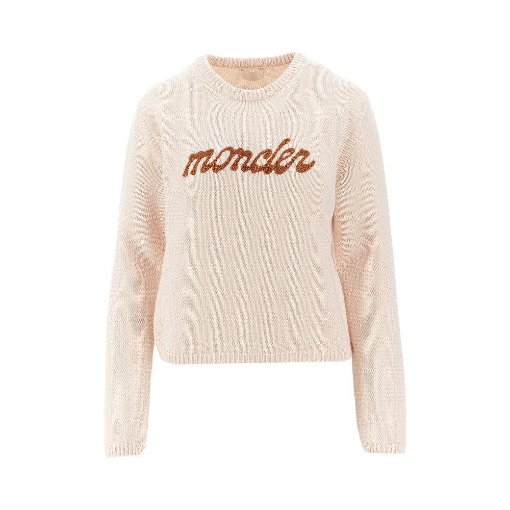 Wool and cashmere sweater with logo
