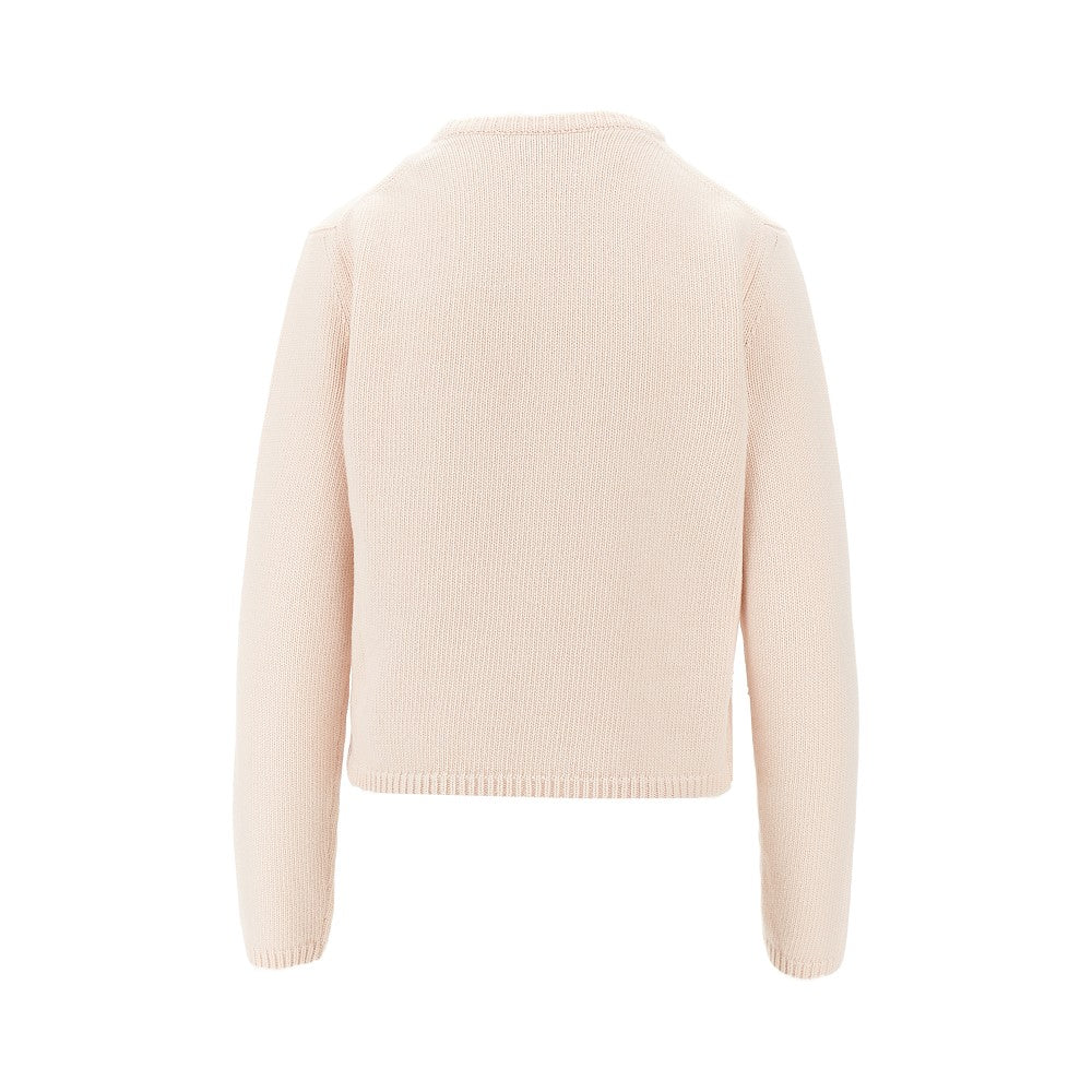 Wool and cashmere sweater with logo