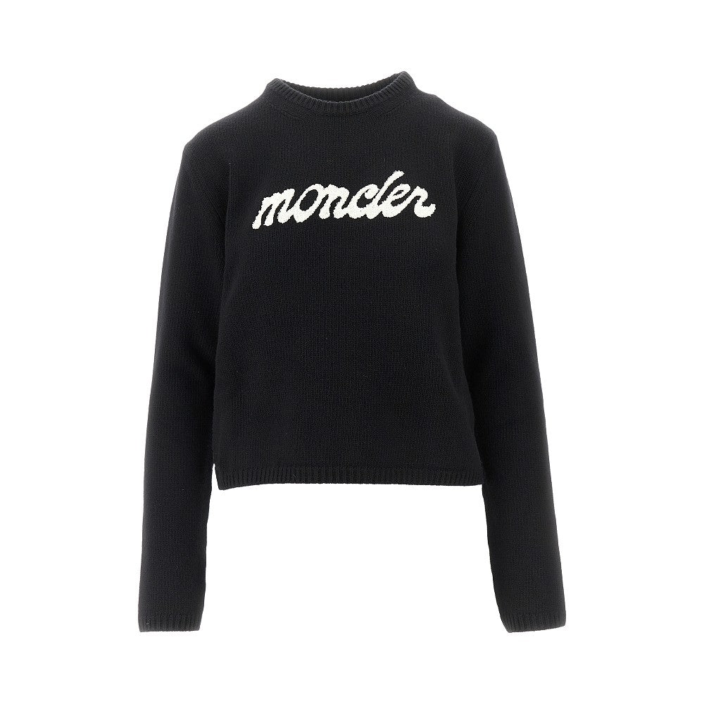 Wool and cashmere sweater with logo