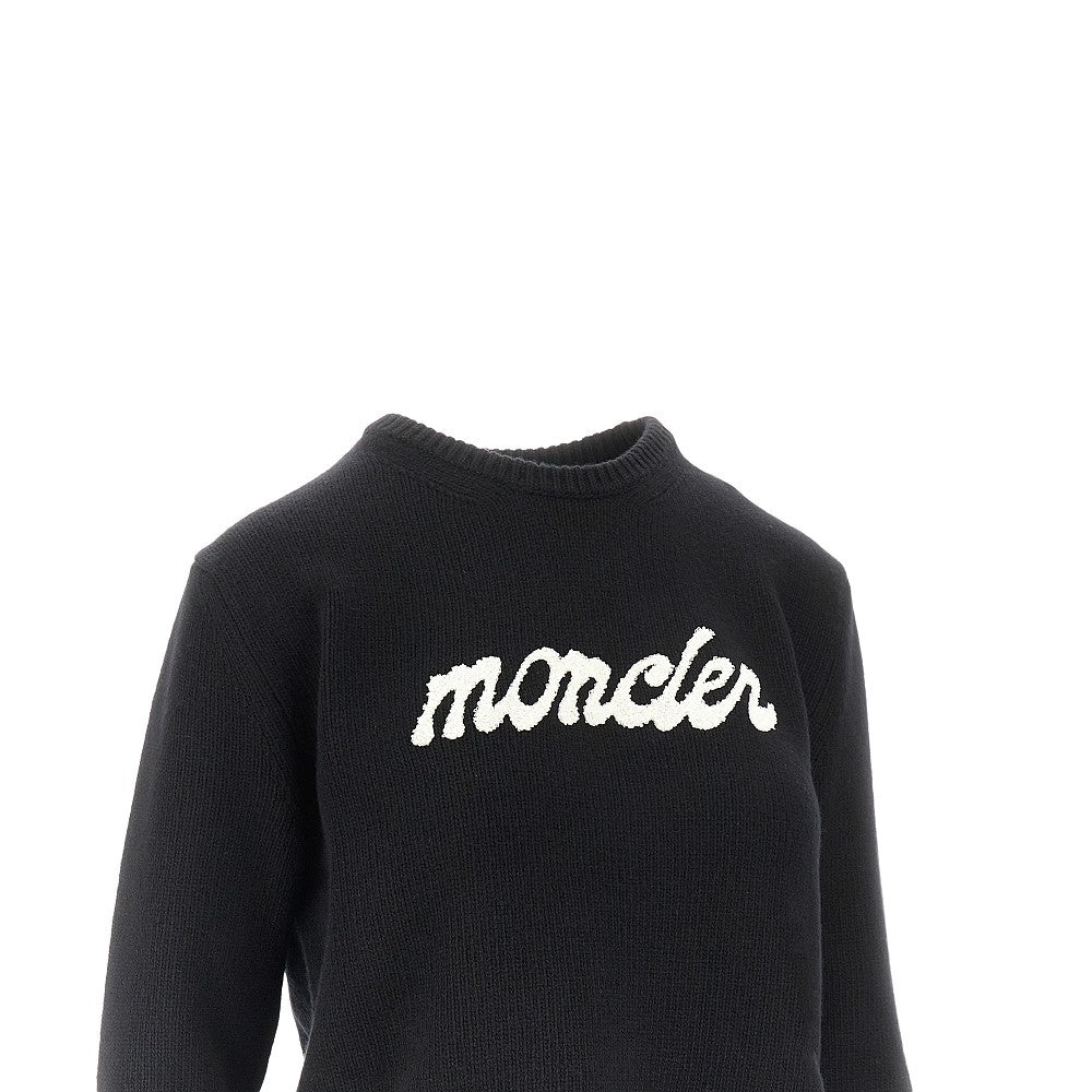 Wool and cashmere sweater with logo
