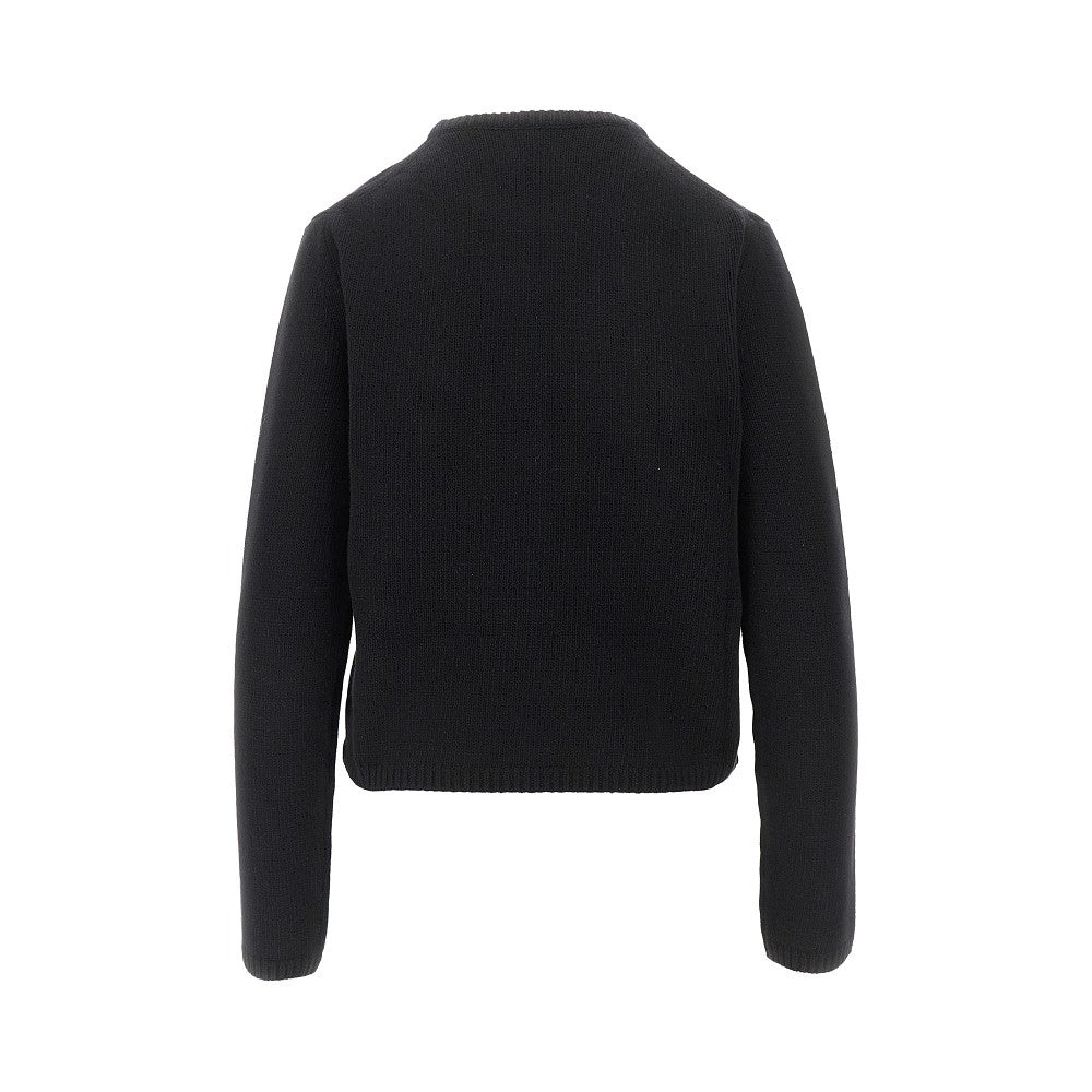 Wool and cashmere sweater with logo