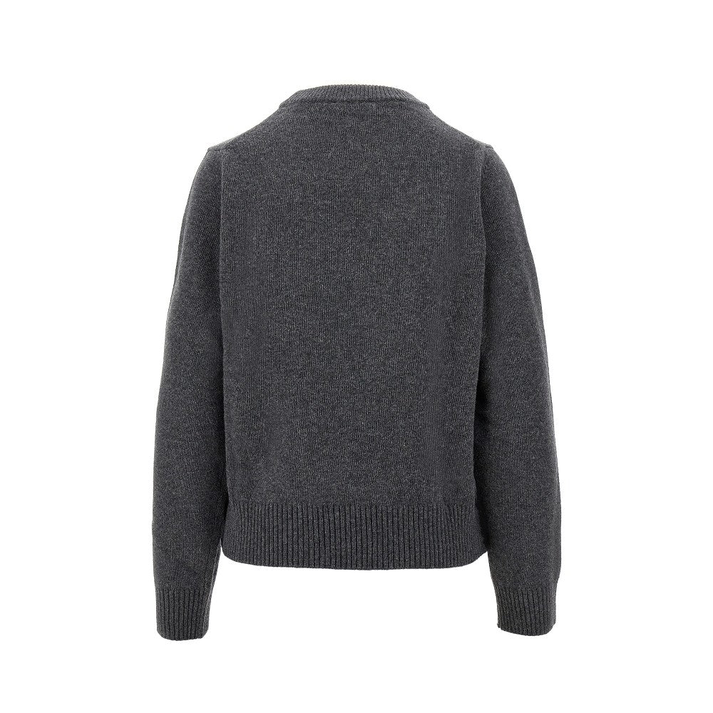 Pullover con intarsio orsetto
