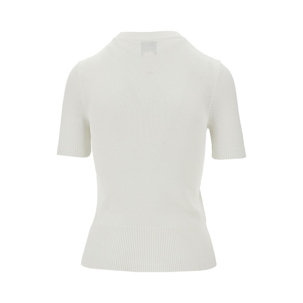 Pullover girocollo a manica corta