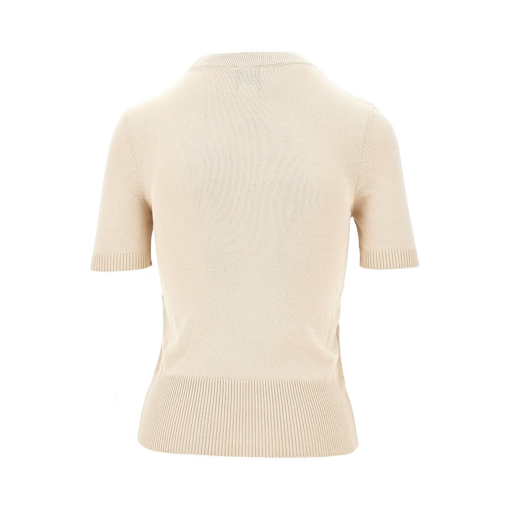 Pullover girocollo a manica corta