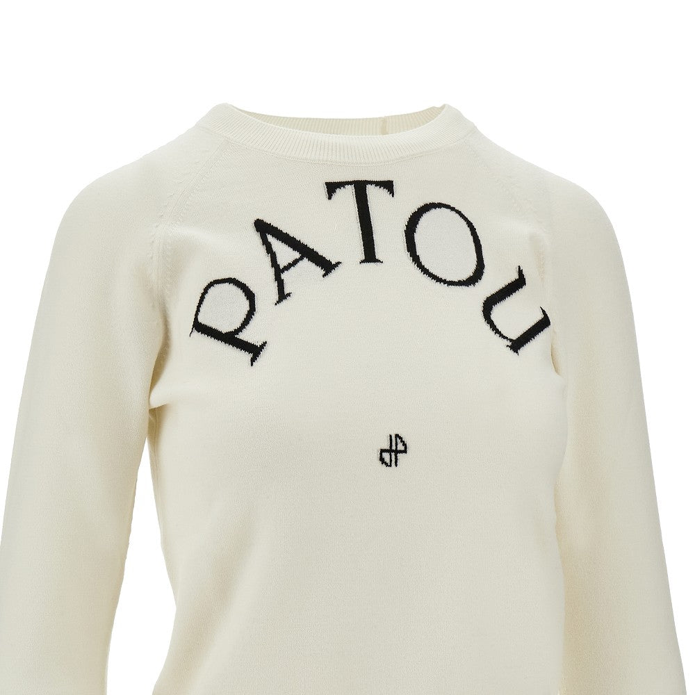Jacquard logo crewneck sweater