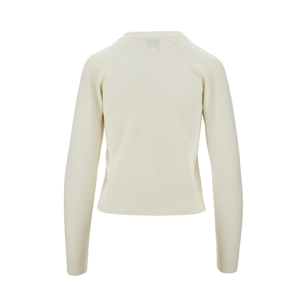Jacquard logo crewneck sweater