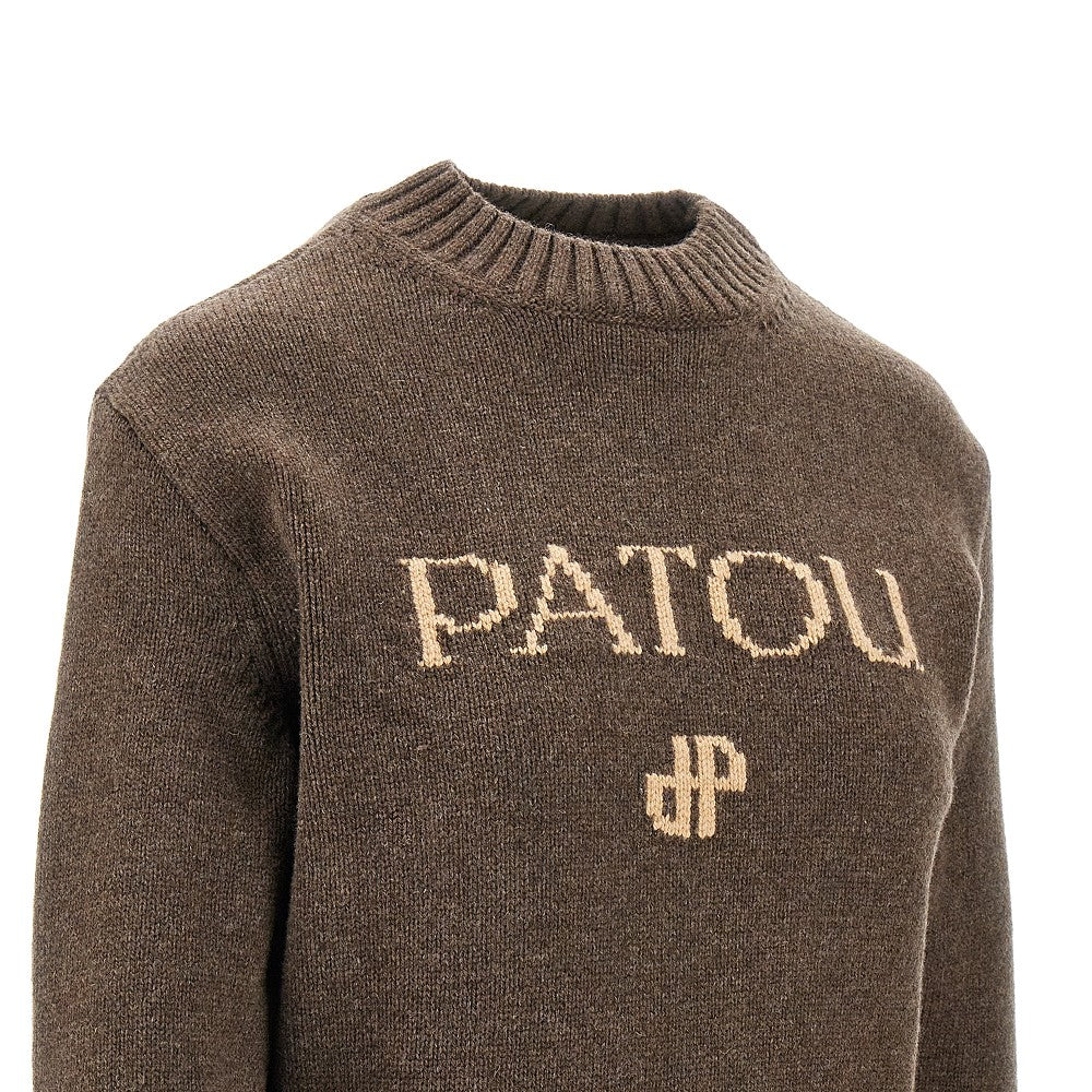 Wool and cashmere sweater with logo