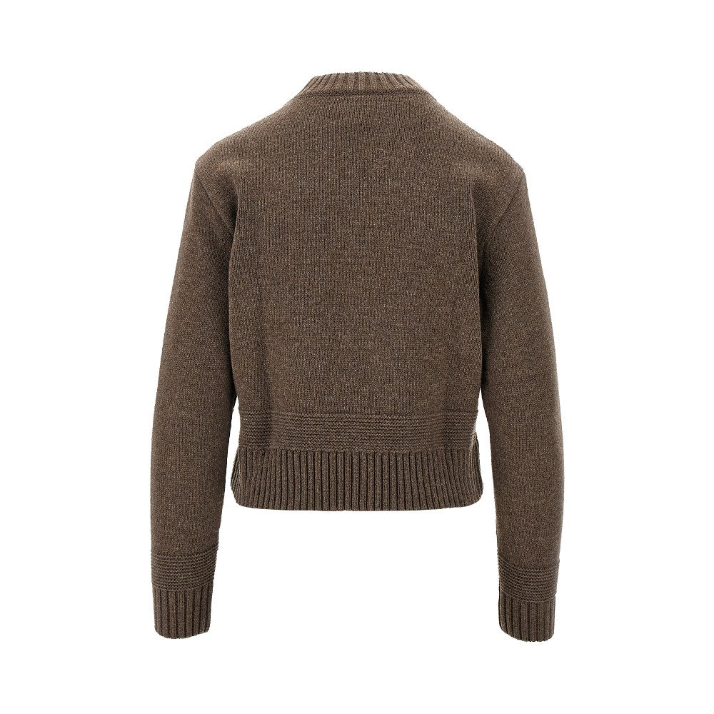 Wool and cashmere sweater with logo