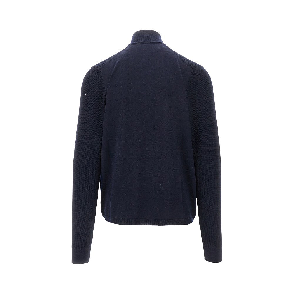 Waffle half-zip sweater