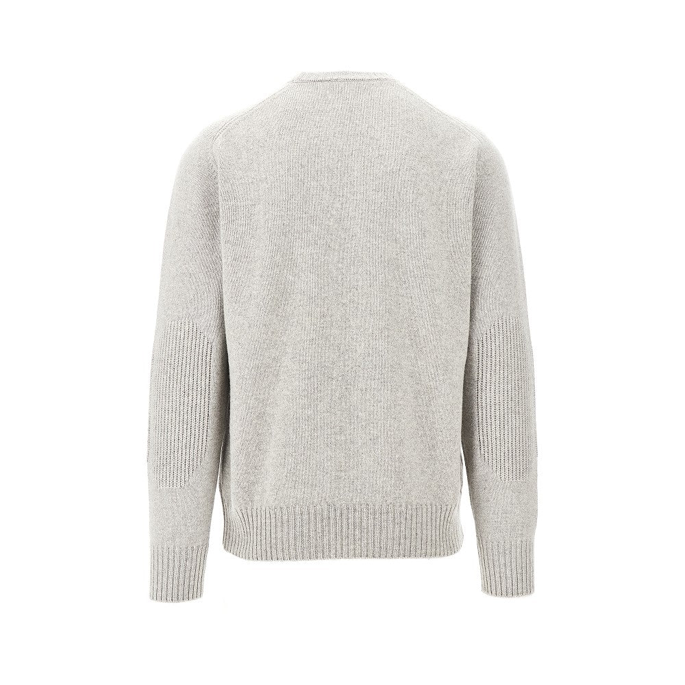 Pullover girocollo in cachemire coarsehair