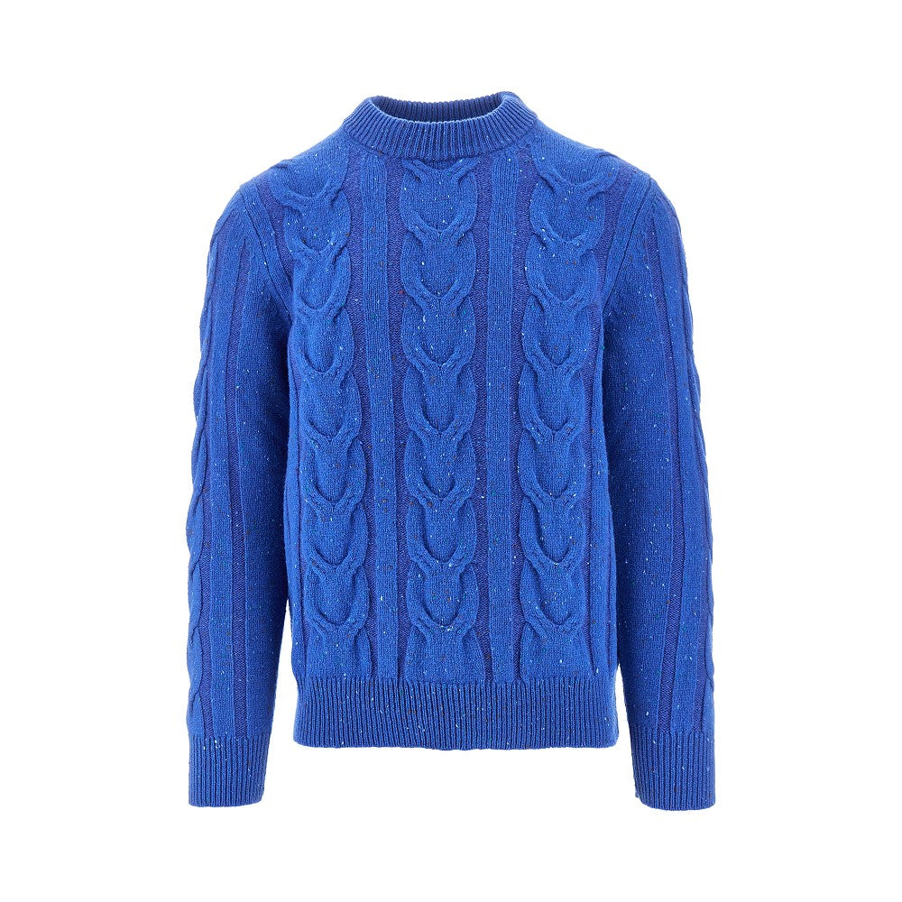 Mouliné cable knit sweater