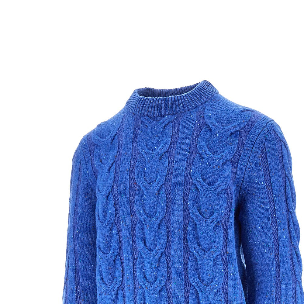 Mouliné cable knit sweater