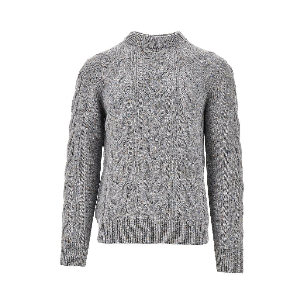 Mouliné cable knit sweater