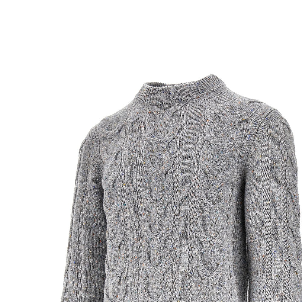 Mouliné cable knit sweater