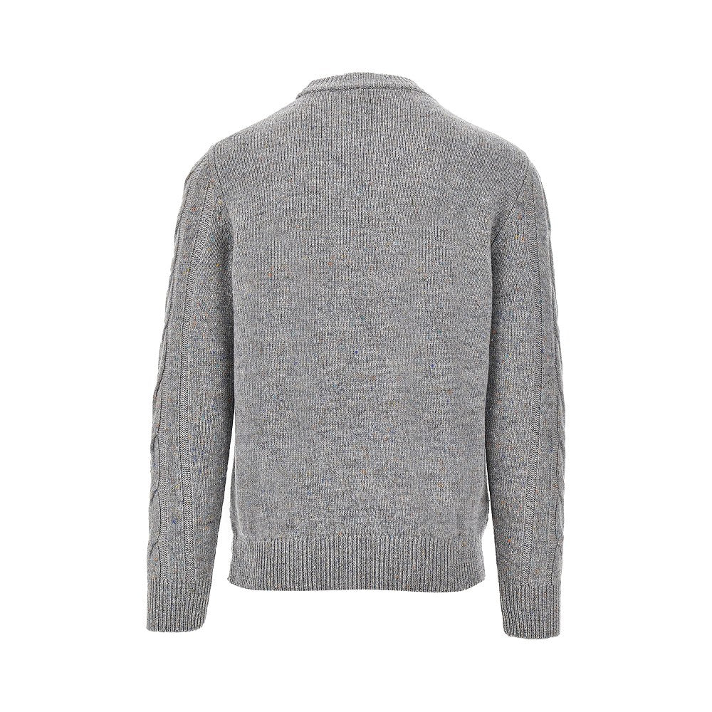 Mouliné cable knit sweater