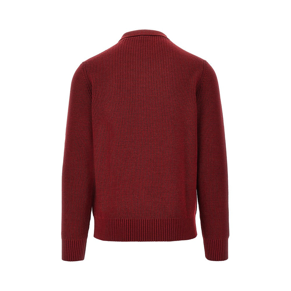 Merino wool sweater with collar