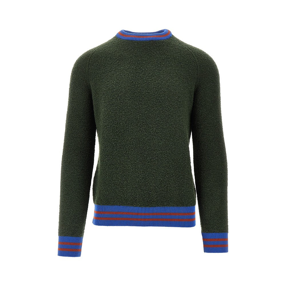 Felpa girocollo in maglia bouclé