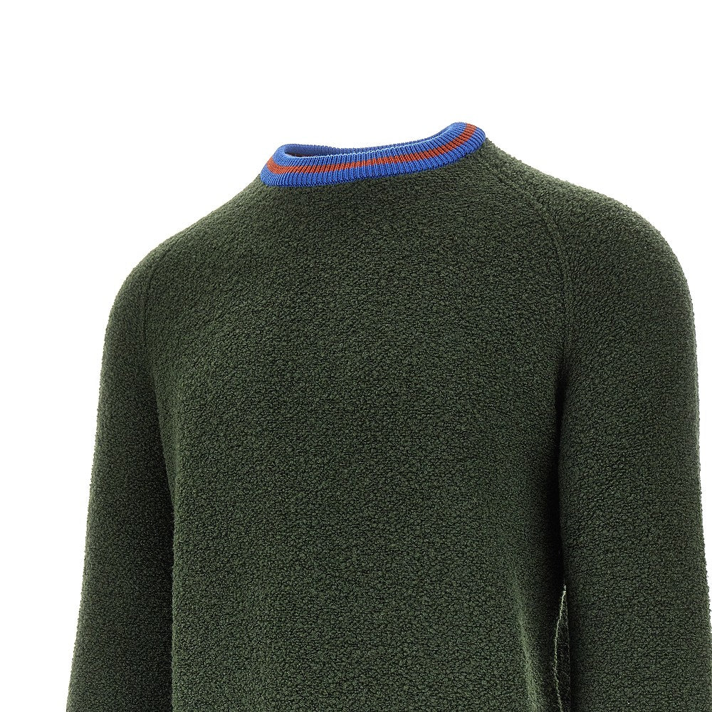 Felpa girocollo in maglia bouclé
