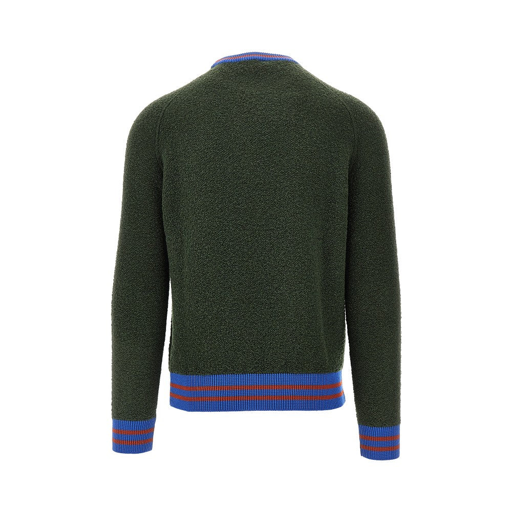 Felpa girocollo in maglia bouclé