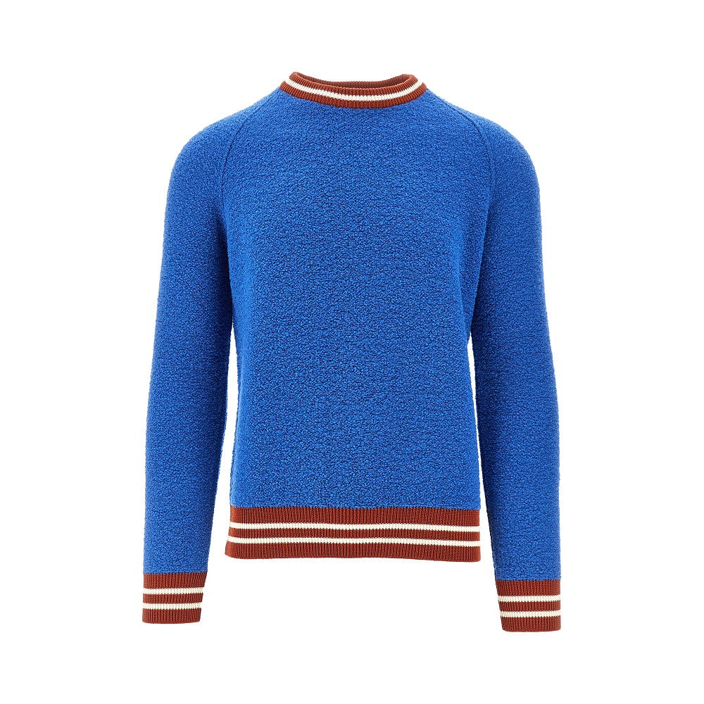 Felpa girocollo in maglia bouclé
