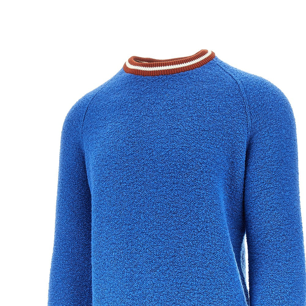 Felpa girocollo in maglia bouclé